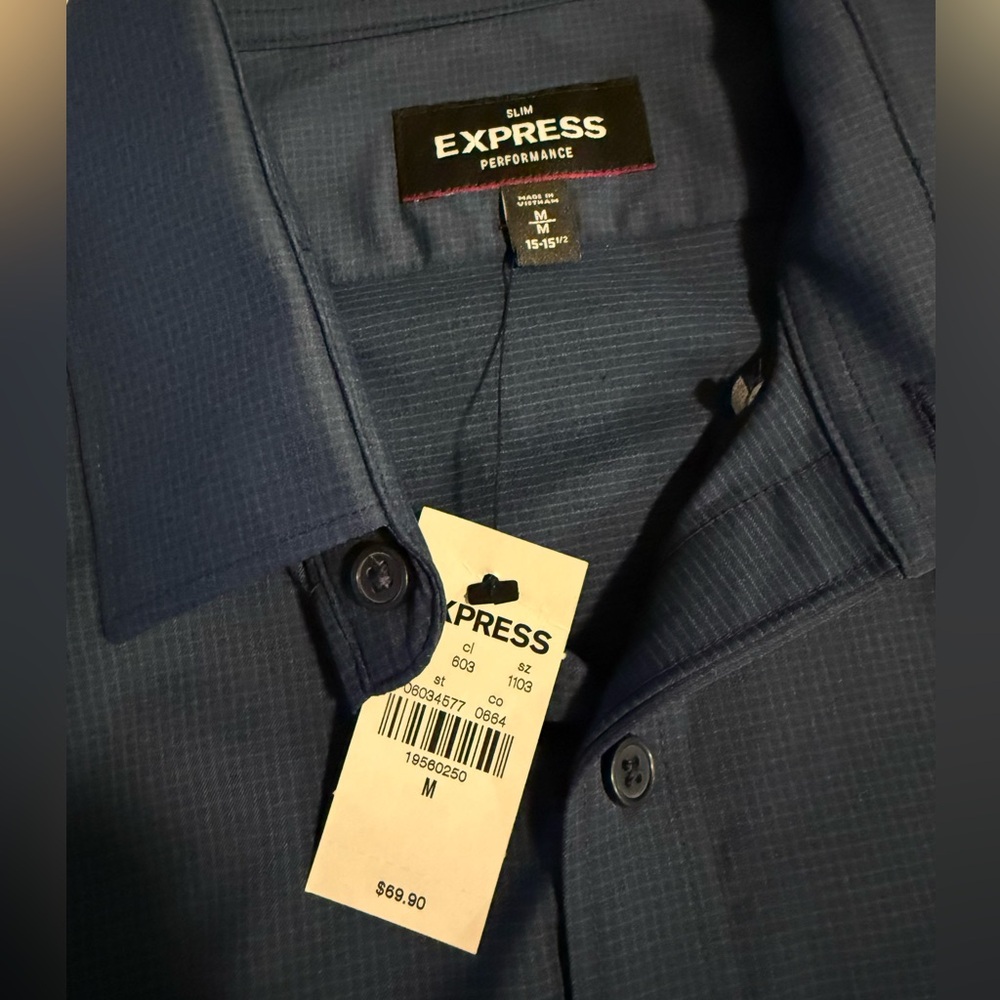 Express Performance Navy Shirt